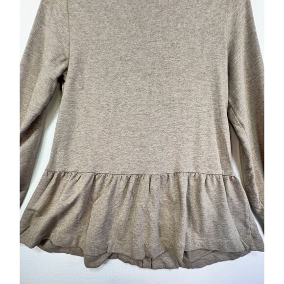 Cabi Womens Peplum Knit Jacket Small Beige Tan Button Down Lightweight Babydoll - Picture 9 of 10